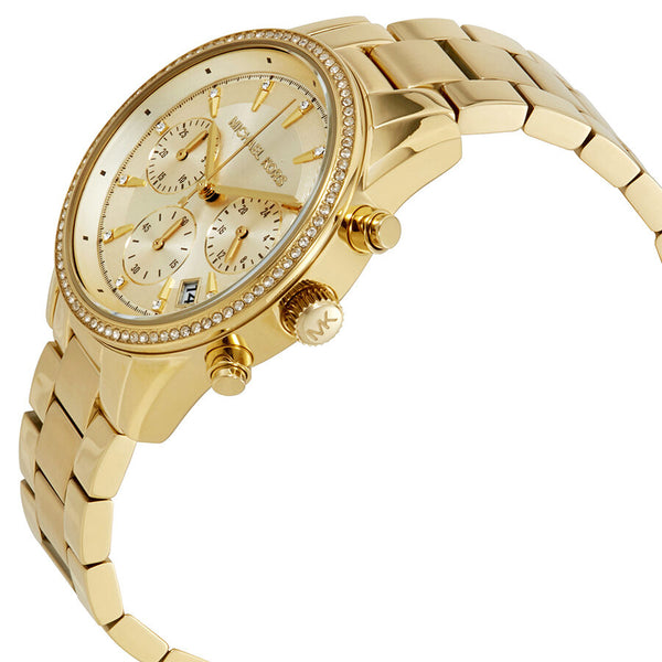 Michael Kors Ritz Chronograph Gold Dial Ladies Watch MK6356 - Watches of America #2