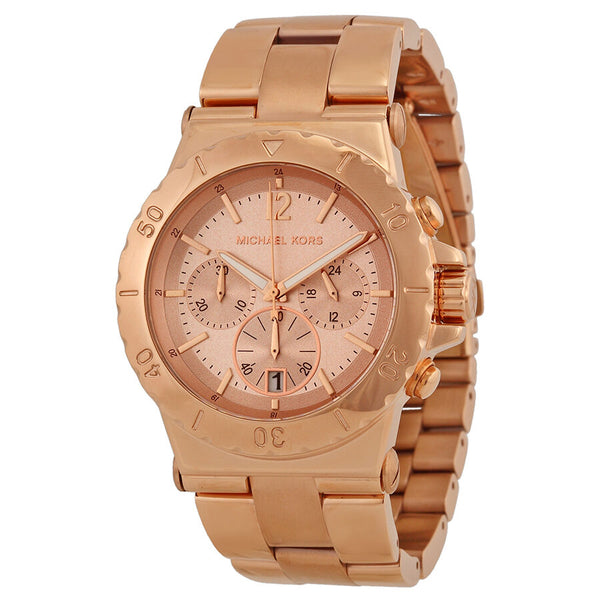Michael Kors Rose Gold Dial Chronograph Ladies Watch MK5314 - Watches of America