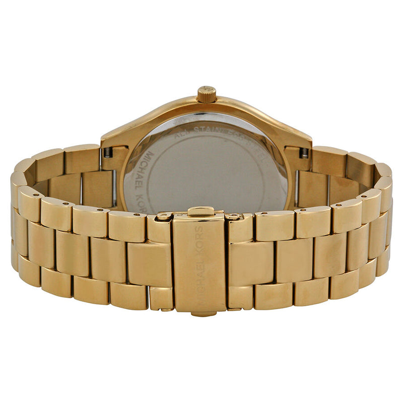 Michael Kors Runway Blue Dial Gold Tone Stainless Steel Ladies Watch MK3265 - Watches of America #3