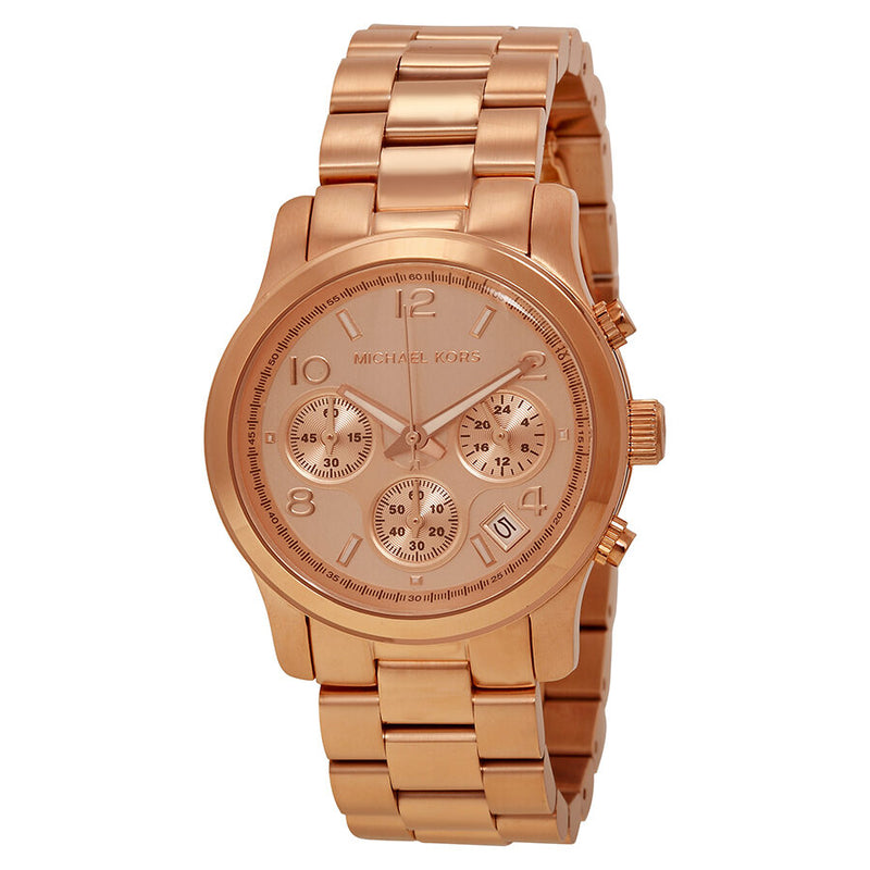 Michael Kors Runway Chronograph Gold Dial Ladies Watch MK5128 - Watches of America