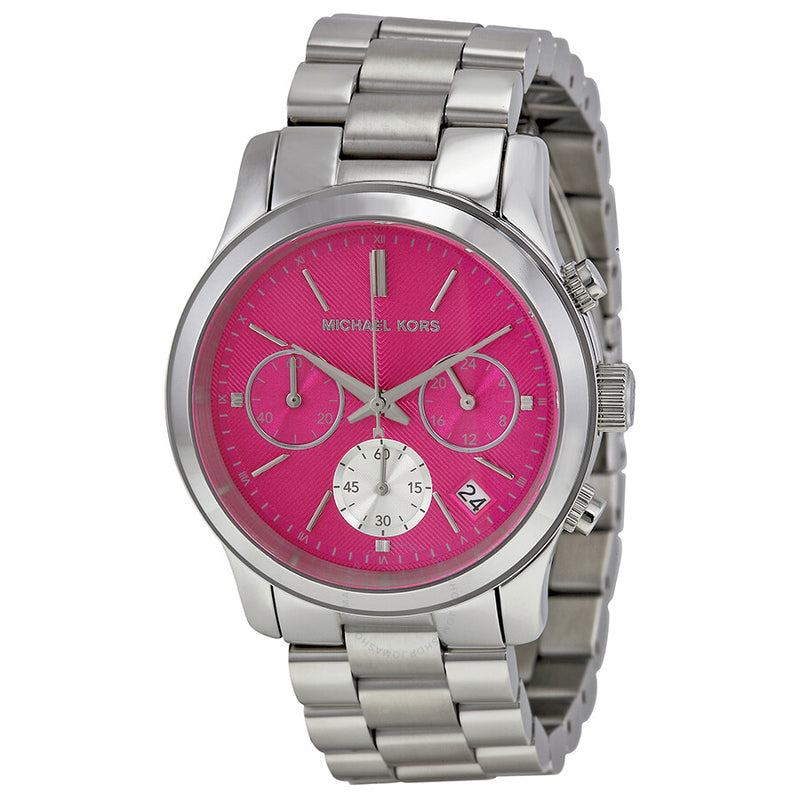 Michael Runway Chronograph Pink Dial Ladies Watch  MK6160 - Watches of America