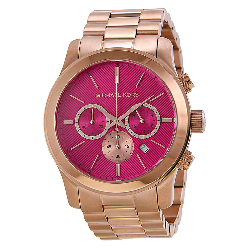 Michael Kors Runway Pink Dial Rose Gold-tone Ladies Watch MK5931 - Watches of America