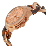 Michael Kors Runway Rose Gold-tone Tortoise Twist Chain Link Ladies Watch MK4269 - Watches of America #2