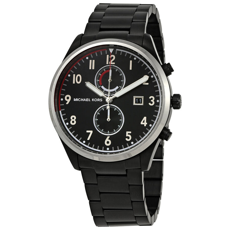 Michael Kors Saunder Chronograph Black Dial Men's Watch MK8575 - Watches of America