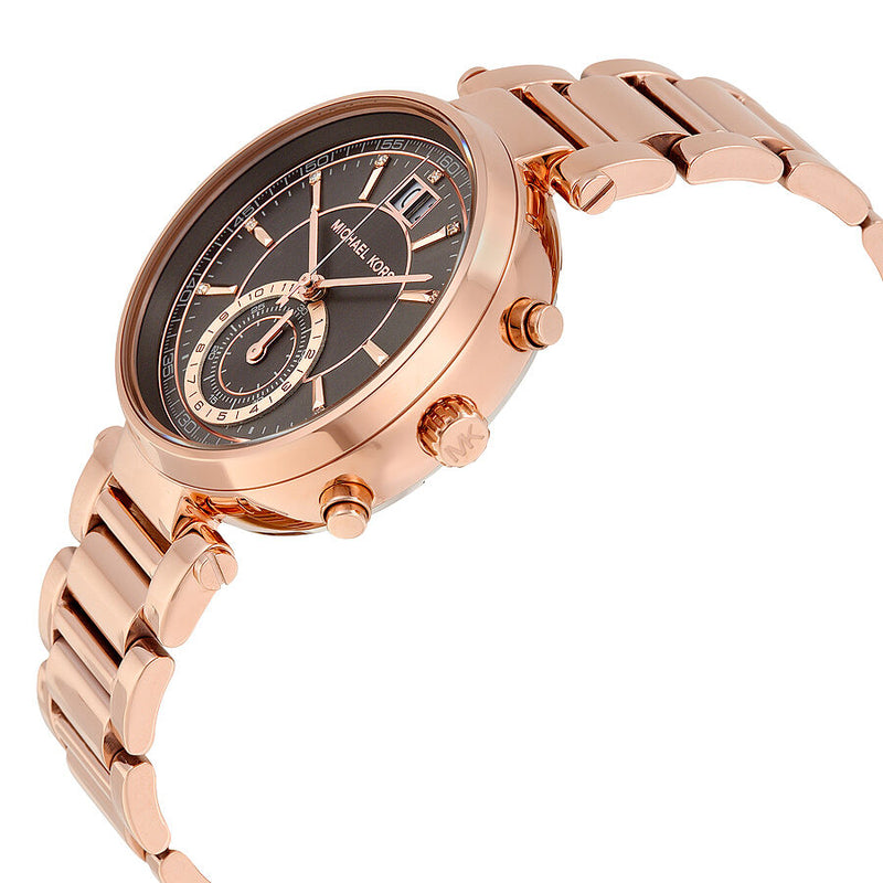 Michael Kors Sawyer Grey Dial Rose Gold-plated Ladies Watch MK6226 - Watches of America #2