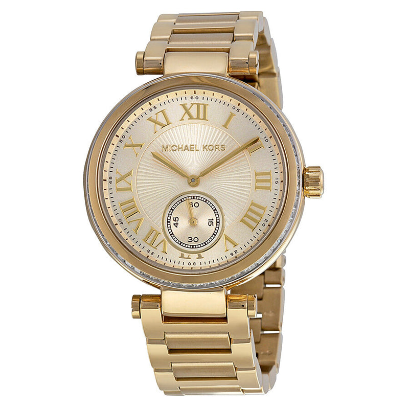 Michael Kors Skylar Champagne Dial Gold-tone Ladies Watch MK5867 - Watches of America