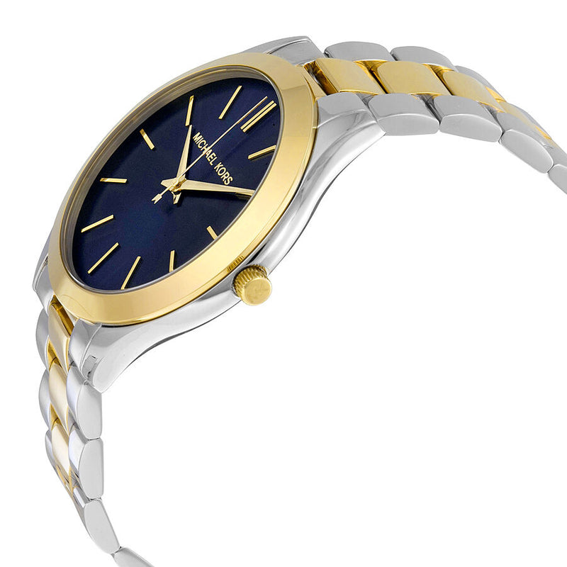 Michael Kors Slim Runway Blue Dial Two-tone Ladies Watch MK3479 - Watches of America #2