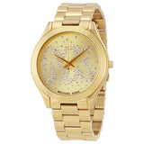 Michael Kors Slim Runway Gold Dial Ladies Watch MK3590 - Watches of America