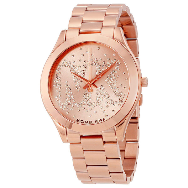 Michael Kors Slim Runway Rose Gold Tone Dial Ladies Watch MK3591 - Watches of America