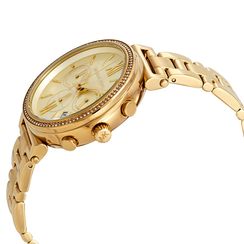 Michael Kors Sofie Chronograph Crystal Gold Dial Ladies Watch MK6559 - Watches of America #2