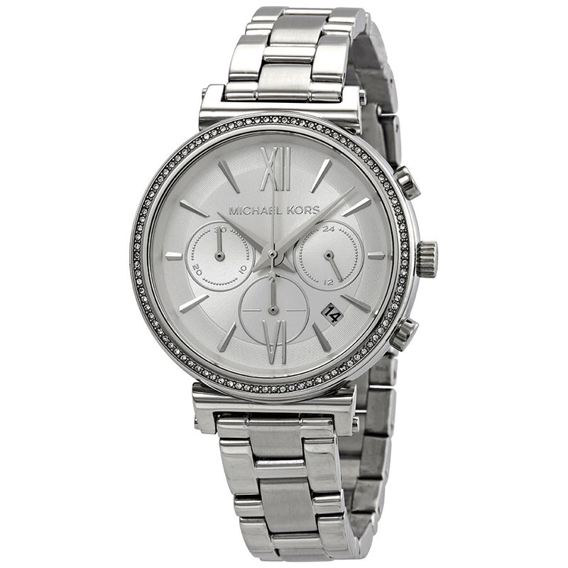 Michael Kors Sofie Chronograph Silver Dial Ladies Watch MK6575