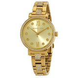 Michael Kors Sofie Pave Crystal Gold Dial Ladies Watch MK3881 - Watches of America