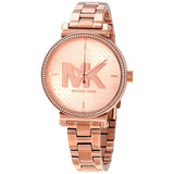 Michael Kors Sofie Quartz Crystal Rose Gold Dial Ladies Watch MK4335 - Watches of America
