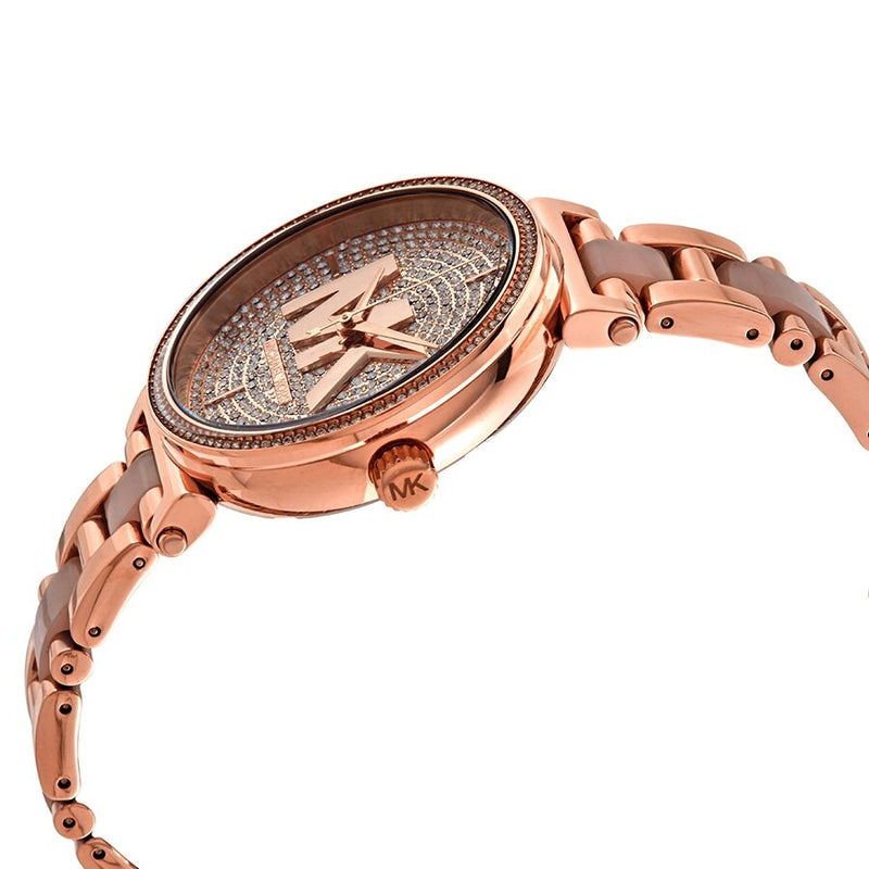 Michael Kors Sofie Quartz Crystal Rose Gold Dial Ladies Watch MK4336 - Watches of America #2