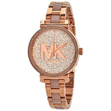 Michael Kors Sofie Quartz Crystal Rose Gold Dial Ladies Watch MK4336 - Watches of America