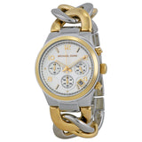 Michael Kors Twist Chain  Chronograph White Dial Ladies Watch MK3199 - Watches of America
