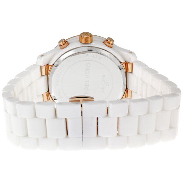 Michael Kors White Ceramic White Dial Ladies Watch MK5269 - Watches of America #3