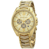 Michael Kors Whitney Chronograph Quartz Crystal Gold Dial Ladies Watch MK6729 - Watches of America
