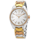 Michael Kors Whitney Crystal White Sunray Dial Ladies Watch #MK6686 - Watches of America
