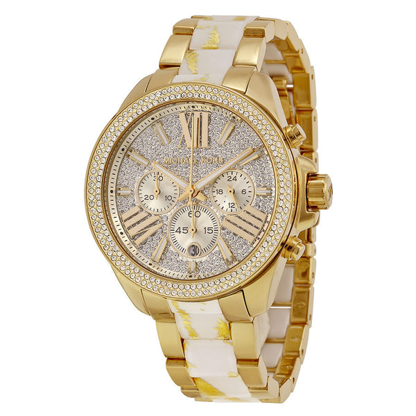 Michael Kors Wren White Zebra Diamond Dial Ladies Quartz Watch MK6157 - Watches of America