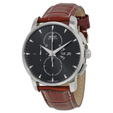 Mido Baroncelli Automatic Chronograph Black Dial Brown Leather Men's Watch #M860741882 - Watches of America