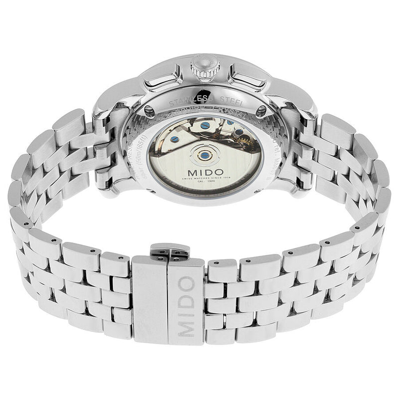 Mido Baroncelli Automatic Chronograph Silver Dial Stainless Steel Men's Watch #M86074101 - Watches of America #3