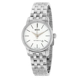 Mido Baroncelli Automatic White Dial Stainless Steel Ladies Watch M76004761#M7600.4.76.1 - Watches of America