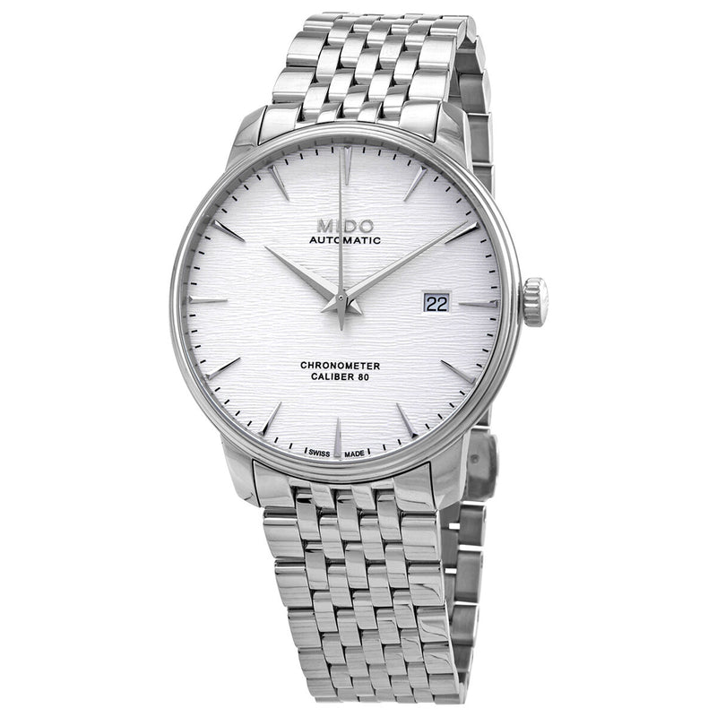 Mido Baroncelli Chronometer Silicon Automatic Silver Dial Men's Watch #M027.408.11.031.00 - Watches of America