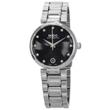 Mido Baroncelli Donna Automatic Diamond Black Dial Ladies Watch #M022.207.11.056.10 - Watches of America