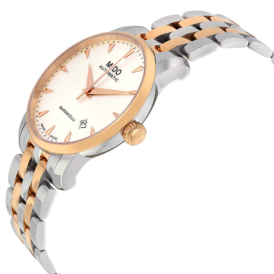 Mido Baroncelli II Automatic Silver Dial Two-tone Men