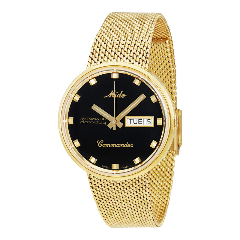 Mido Commander I Automatic Yellow Gold PVD Unisex Watch #M842932813 - Watches of America