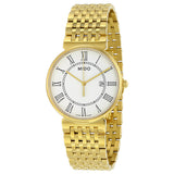 Mido Dorada White Dial Gold-tone Stainless Steel Ladies Watch #M009.610.33.013.00 - Watches of America