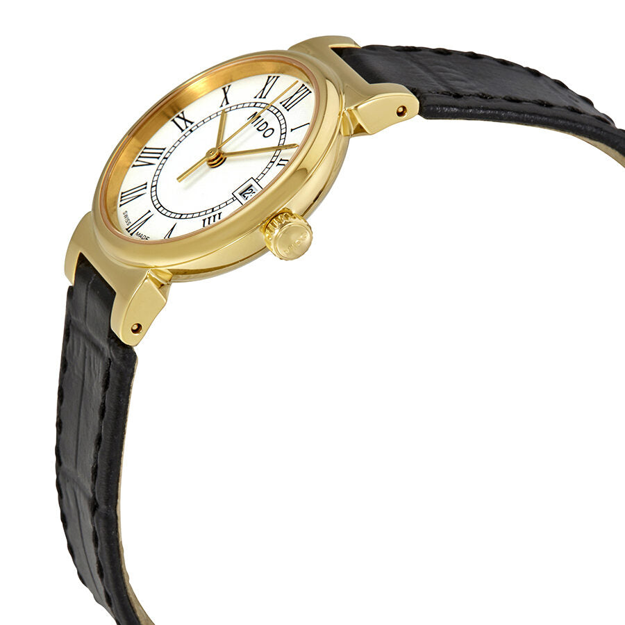Mido Dorada White Dial Ladies Leather Watch M2130.3.26.4 – Watches 