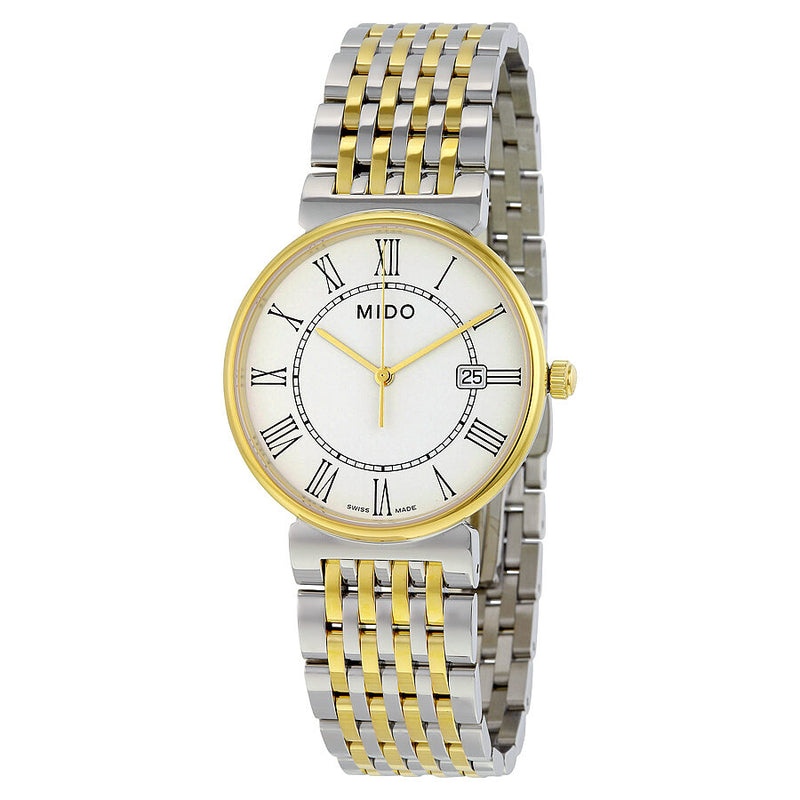 Mido Dorada White Dial Two-tone Stainless Steel Ladies Watch #M11309261 - Watches of America