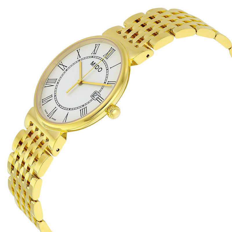 Mido Dorada White Dial Yellow Gold-tone Stainless Steel Ladies Watch #M11303261 - Watches of America #2