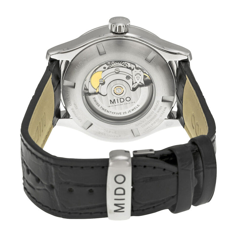 Mido Multifort Automatic Black Dial Black Leather Men's Watch M0054301603101 #M005.430.16.031.01 - Watches of America #3