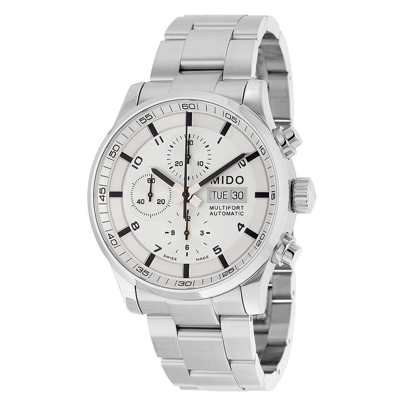Mido Multifort Automatic Chronograph Silver Dial Men's Watch #M0056141103701 - Watches of America