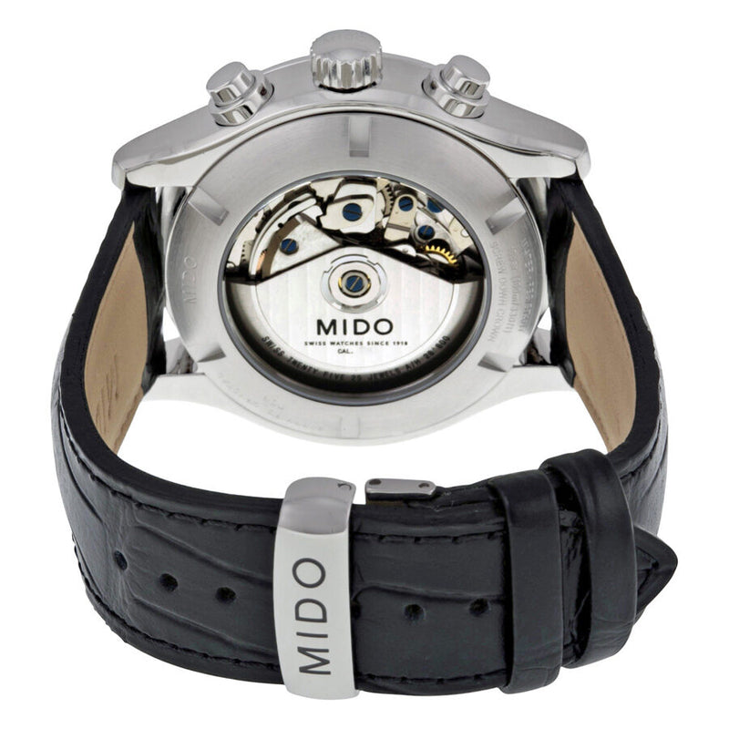 Mido Multifort Black Dial Black Leather Men's Watch M0056141606100 #M005.614.16.061.00 - Watches of America #3