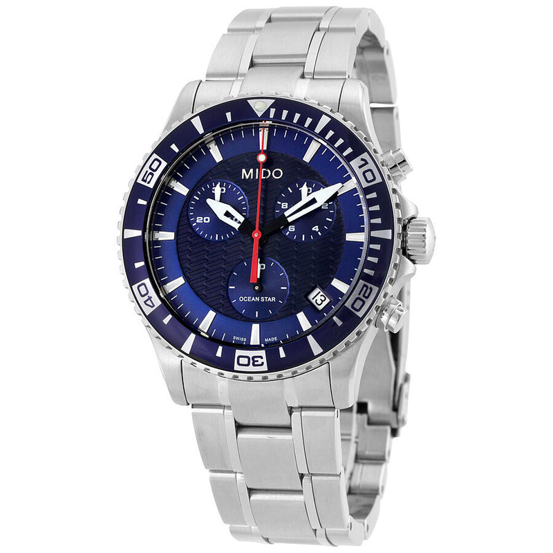 Mido Ocean Star Chronograph Navy Blue Dial Men's Watch #M011.417.11.041.02 - Watches of America