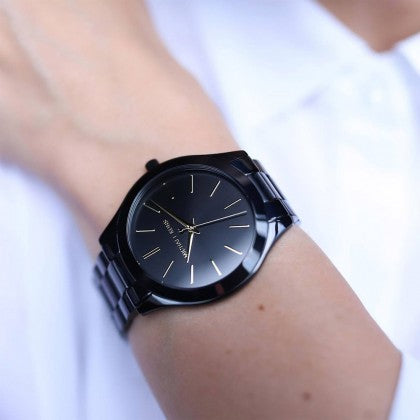 Michael Kors Slim Runway Black Ion-plated Unisex Watch MK3221 - Watches of America #6
