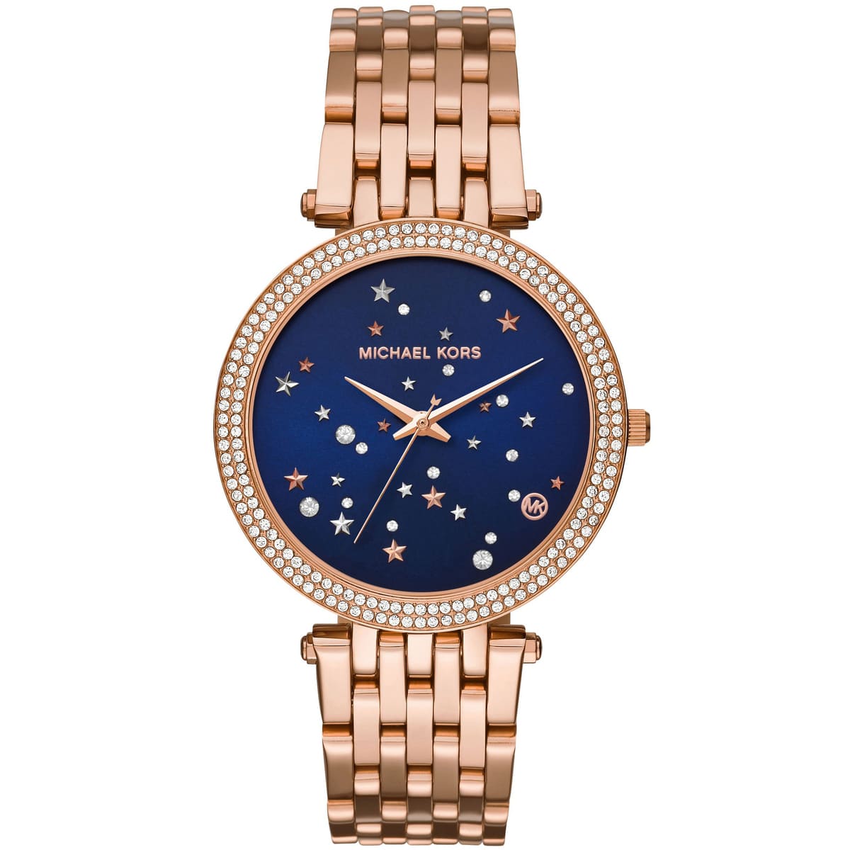 Gold watch blue face women's sale