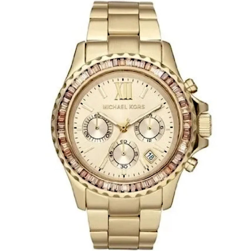 Michael Kors Everest Gold Chronograph Women's Watch  MK5849 - Watches of America
