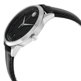 Movado 1881 Automatic Black Dial Black Leather Men's Watch #0606873 - Watches of America #2