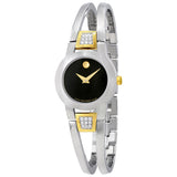 Movado Amorosa Black Dial Diamond Ladies Watch 606894#0606894 - Watches of America