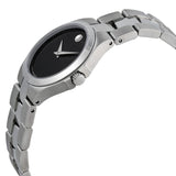 Movado Black Dial Stainless Steel Ladies Watch #0606558 - Watches of America #2