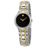 Movado Black Dial Two-tone Ladies Watch #0606959 - Watches of America
