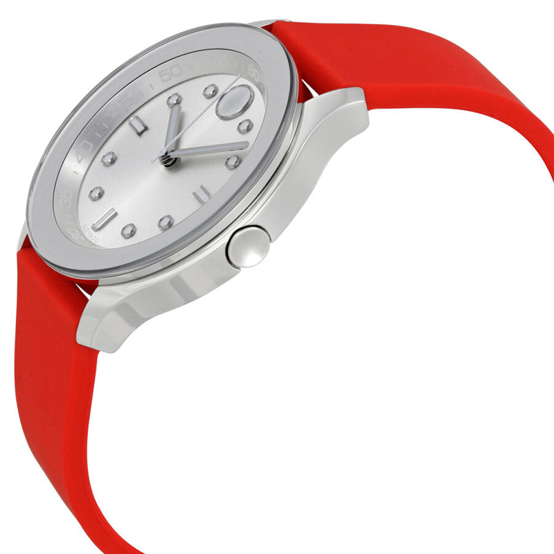 Movado Bold Active Silver Dial Red Silicone Ladies Watch with Interchangeable Strap #3600392 - Watches of America #2