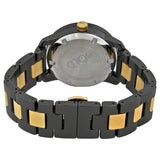 Movado Bold Black Dial Black Ceramic and Yellow Gold Ion-plated Ladies Watch #3600233 - Watches of America #3