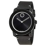 Movado Bold Black Dial Leather Men's Watch #3600385 - Watches of America