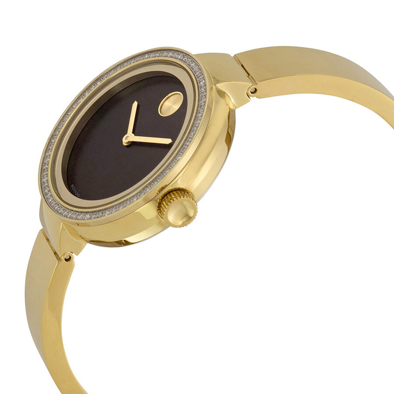 Movado Bold Chocolate Metallic Dial Diamond Ladies Watch #3600282 - Watches of America #2